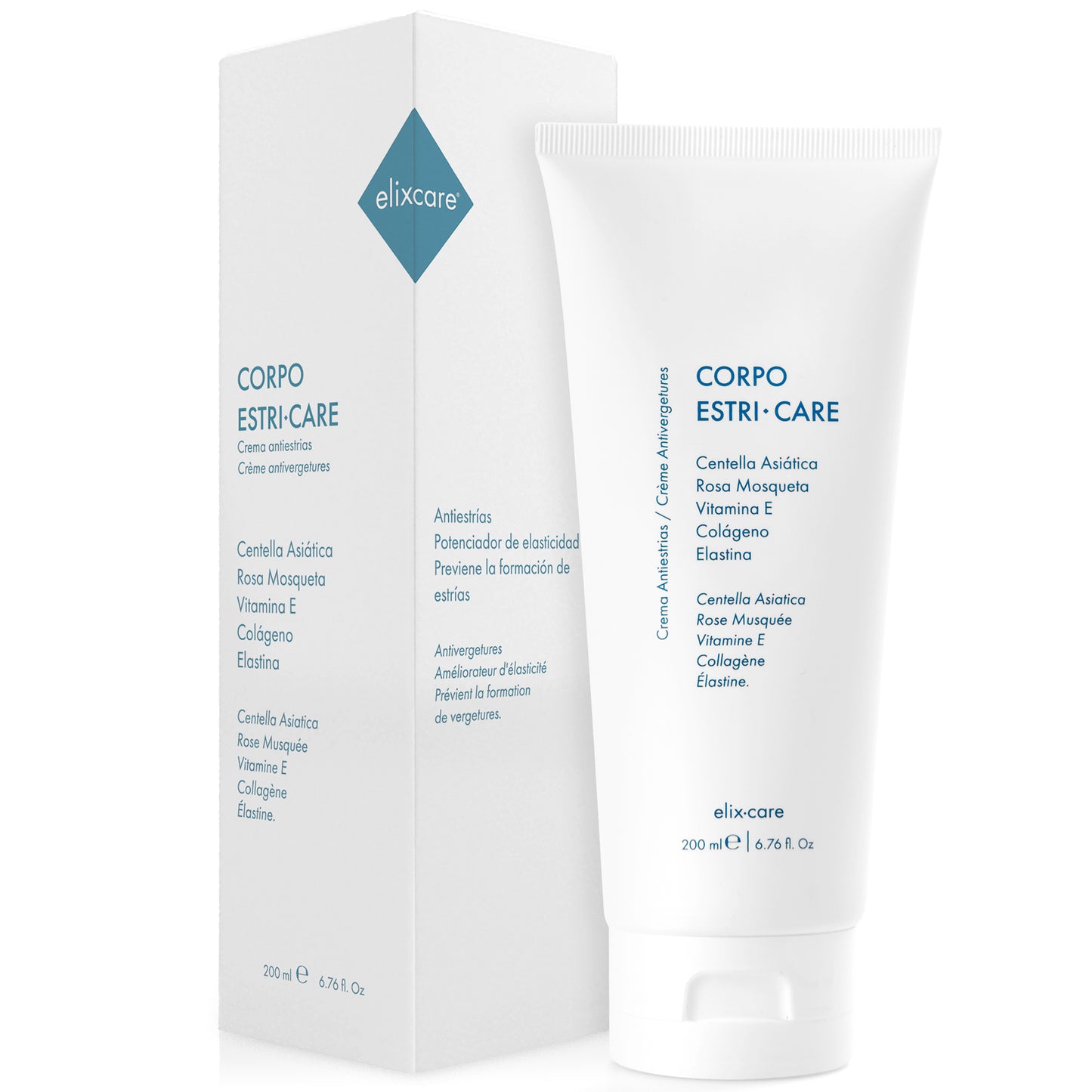 CORPO ESTRI·CARE - Crema Antiestrías con Colágeno, Elastina, Vitaminas E y B5