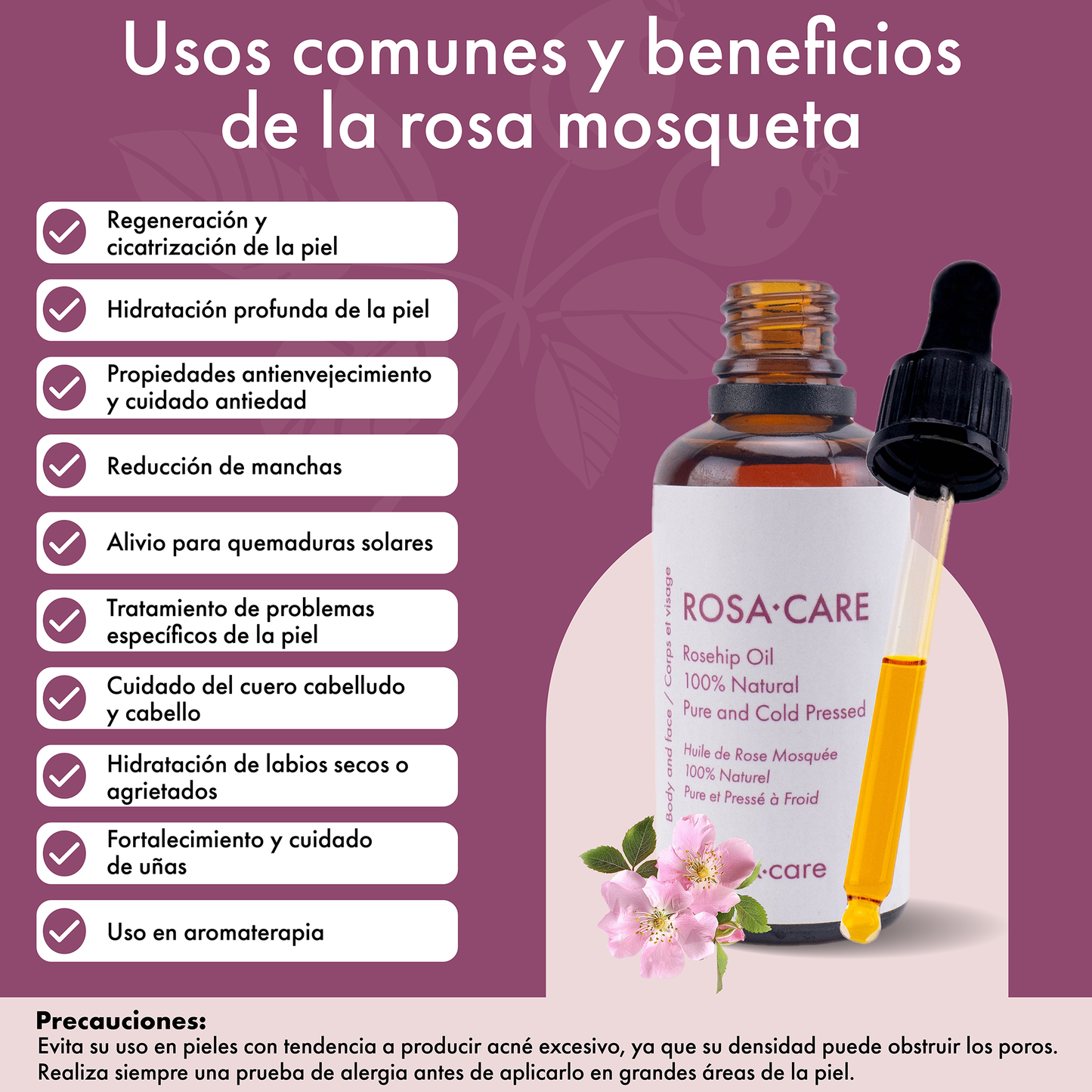 ROSA·CARE | aceite de rosa mosqueta 100% natural