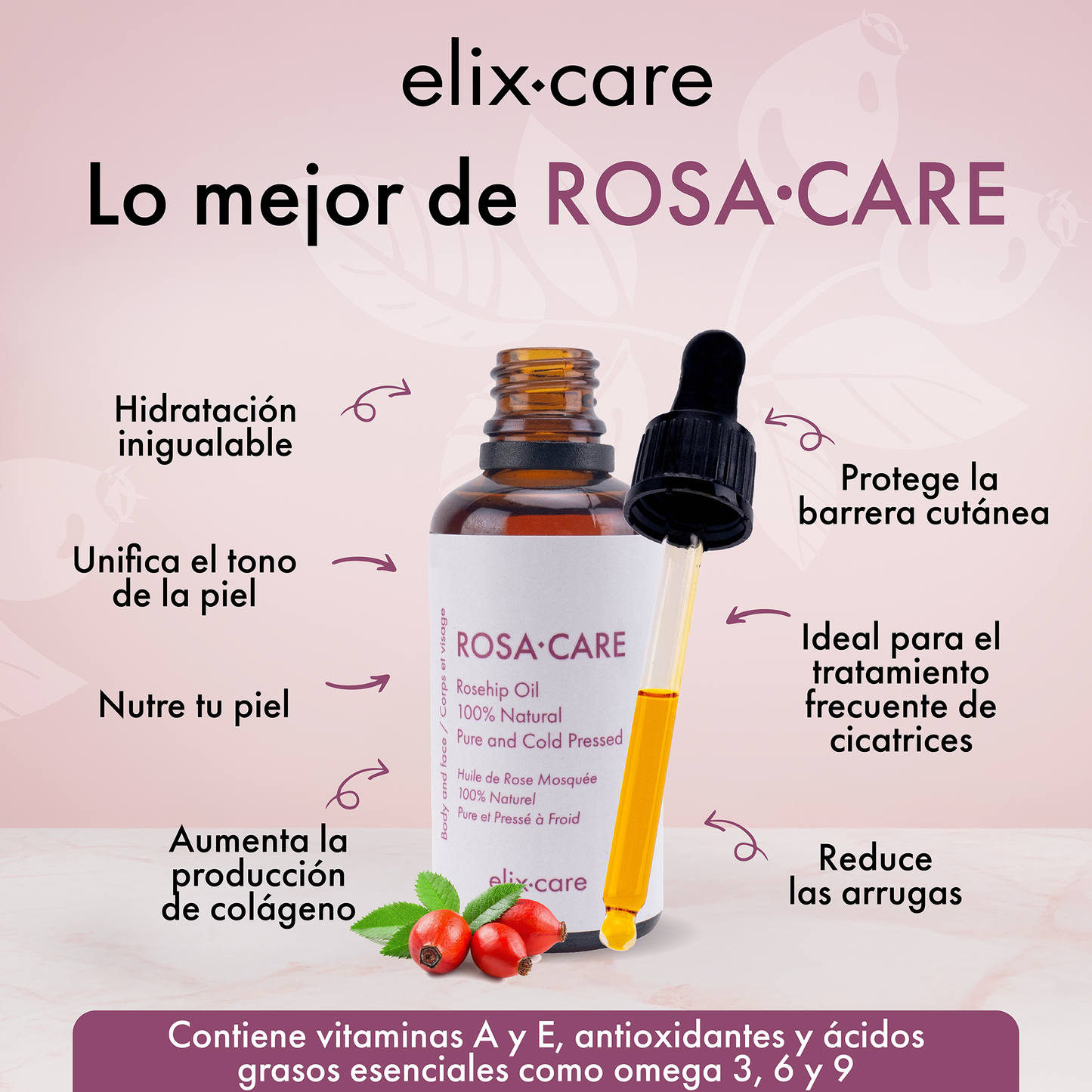 ROSA·CARE | aceite de rosa mosqueta 100% natural