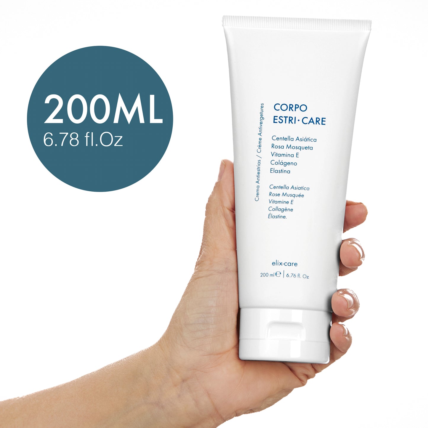 CORPO ESTRI·CARE - Crema Antiestrías con Colágeno, Elastina, Vitaminas E y B5