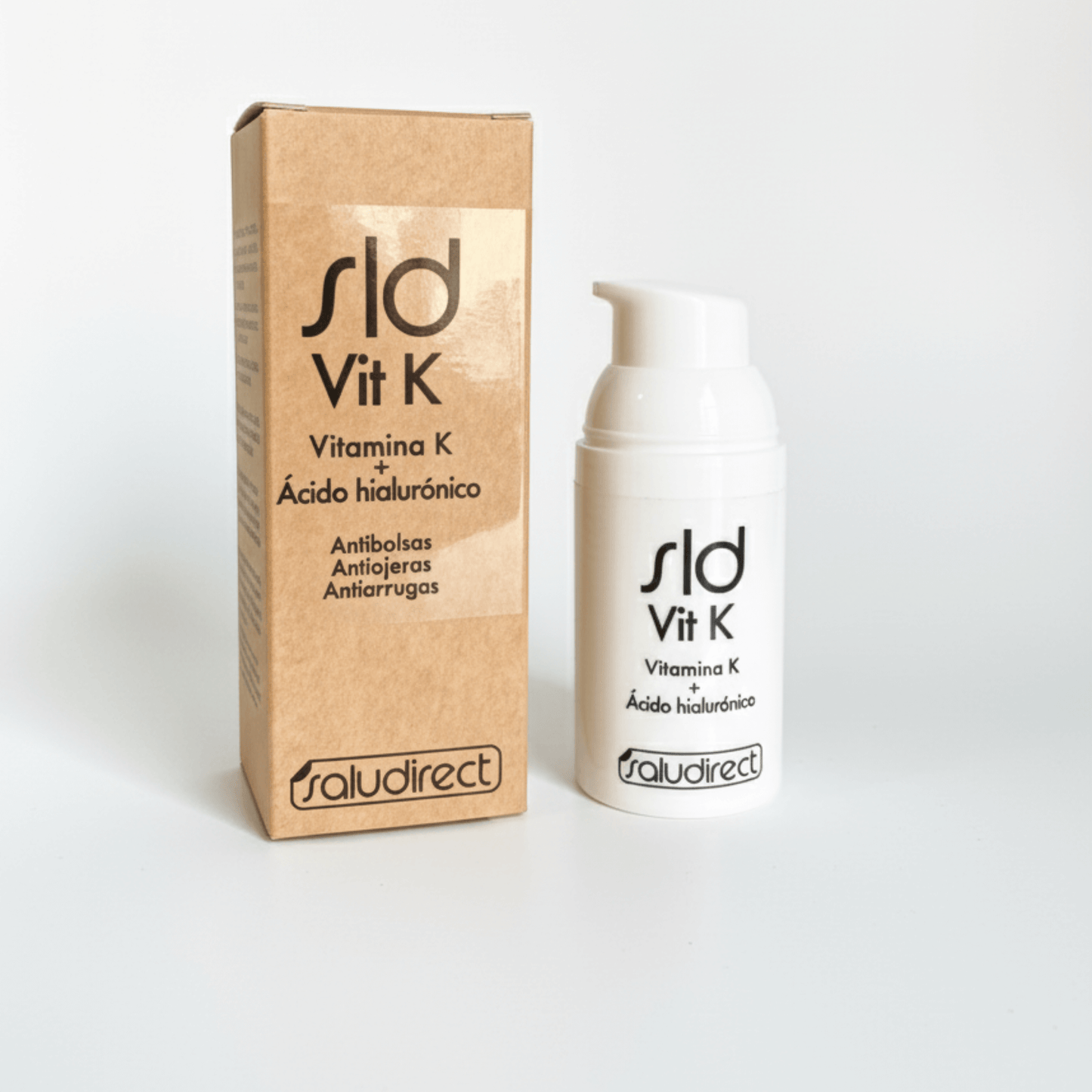Contorno de ojos SLD Vit K con vitamina K y ácido hialurónico – tratamiento antibolsas, antiojeras y antiarrugas.