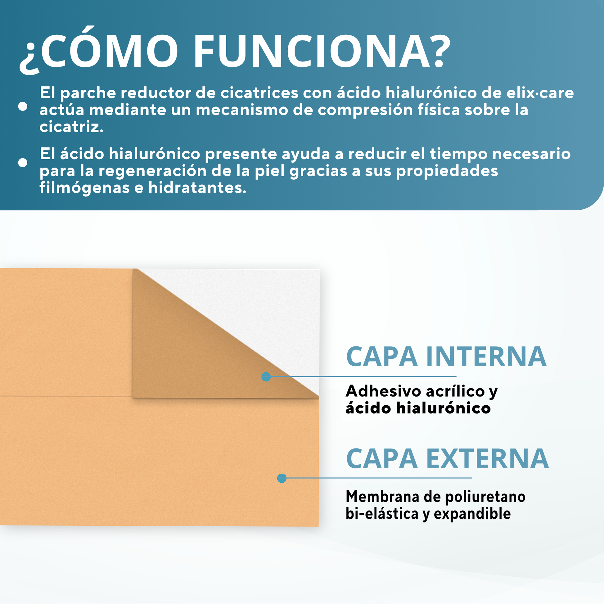 apósitos para reducir cicatrices con protección solar