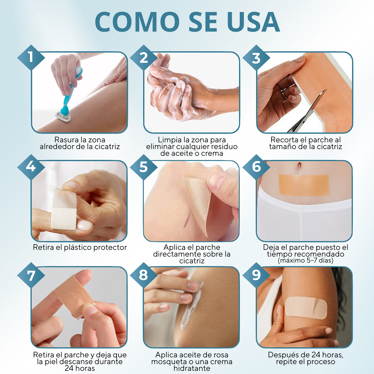 cómo funcionan los parches cicatrizantes
