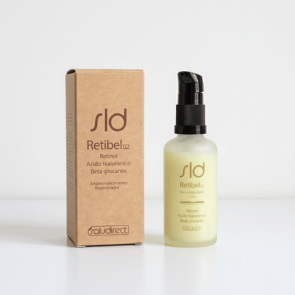 Gel anti-edad Retibel 0.2 con retinol encapsulado, ácido hialurónico y beta-glucanos de SLD – tratamiento facial regenerador.