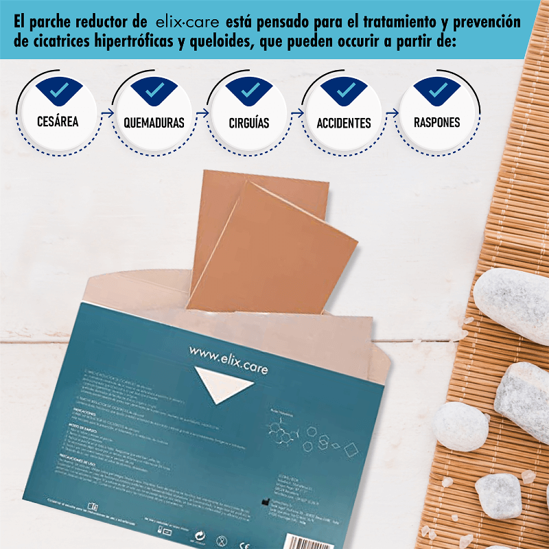 Parches cicatrizantes para cicatrices de cesárea, operaciones de pecho, apendicitis y cirugías