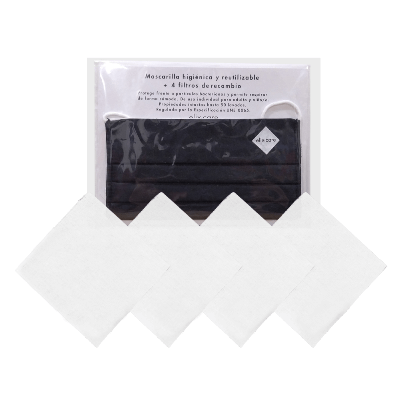 Mascarilla Higiénica Reutilizable de elix·care - 50 usos
